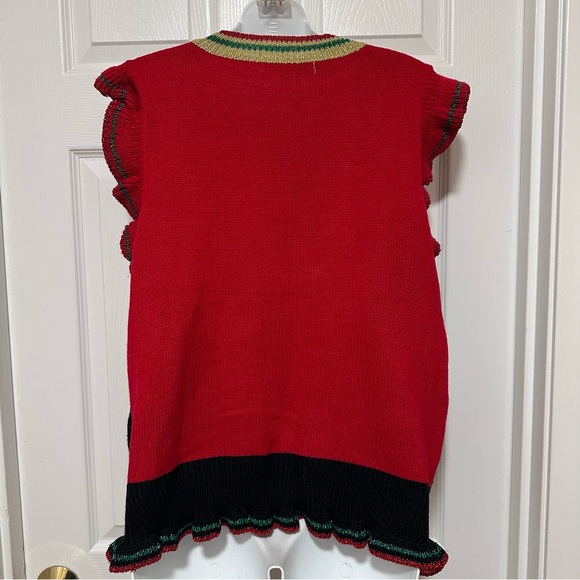 99 Jane Street Women Medium OH SNAP Gingerbread Man Ugly Christmas Sweater Vest - Picture 2 of 12
